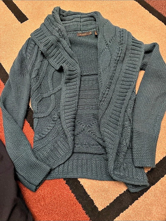 The Limited Sweaters - The Limited Knit Cardigan in Forest Green Size Medium